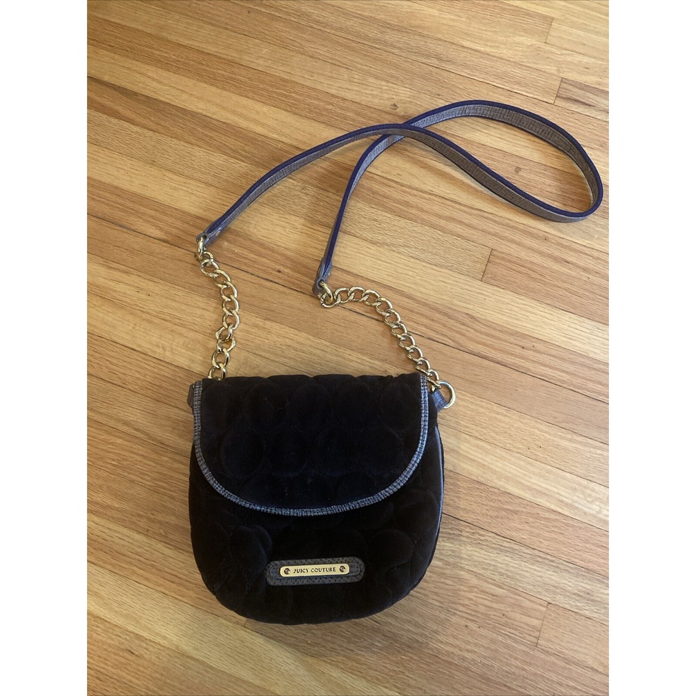 Juicy Couture Y2K‎ Vintage Puffed  Velour Chocolate Brown Bag